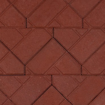 Bisschopsmuts rood 29,5x21/10,5x8 cm. ~