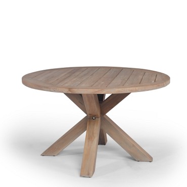 Willow Round Dining Table 150 cm Ø Teak ~