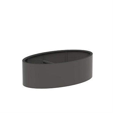 Ellipsvormige aluminium plantenbak