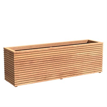 Langwerpige rhombus Garapa hardhouten plantenbak