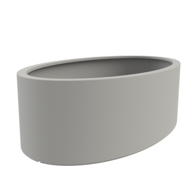 Ellipsvormige mat polyester plantenbak