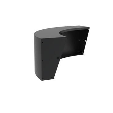 Keerwand buitenbocht taps tbv zitvlak - Aluminium