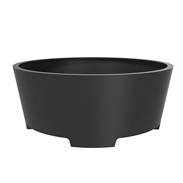 Konische bloembak met pootjes (ØxH) Ø200x80 cm. (4 mm. Aluminium) ~