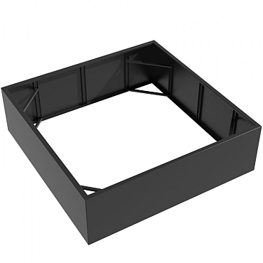 Aluminium bloembak zonder bodem (LxBxH) 200x200x60 cm. (3 mm.) ~