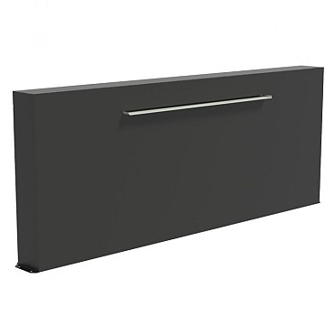 Aluminium vrijstaande vijvermuur (LxBxH) 300x25x120 cm. (3 mm.) ~