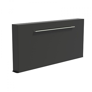 Aluminium vrijstaande vijvermuur (LxBxH) 250x25x120 cm. (3 mm.) ~