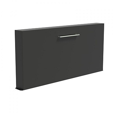 Aluminium vrijstaande vijvermuur (LxBxH) 250x25x120 cm. (3 mm.) ~