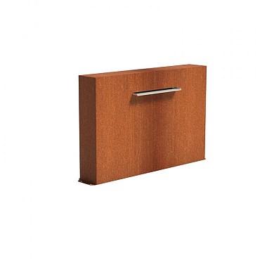 CorTen vrijstaande vijvermuur (LxBxH) 150x25x100 cm. (2 mm.) ~