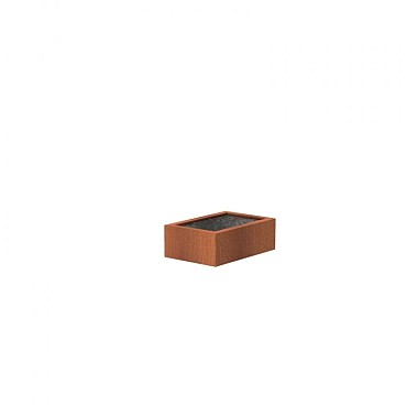 CorTen vijver (LxBxH) 120x80x40 cm. (3 mm.) ~