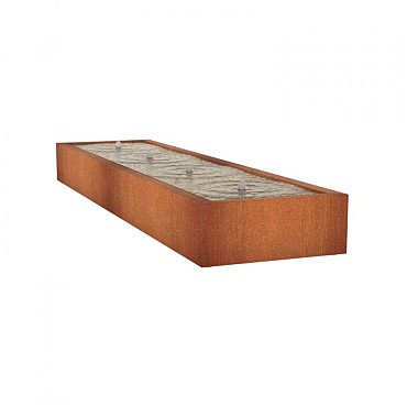 CorTen watertafel (LxBxH) 400x100x40 cm. (3 mm.) ~