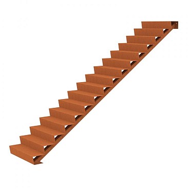 CorTen trap (BxDxH) 100x216x272 cm. (3 mm.) ~