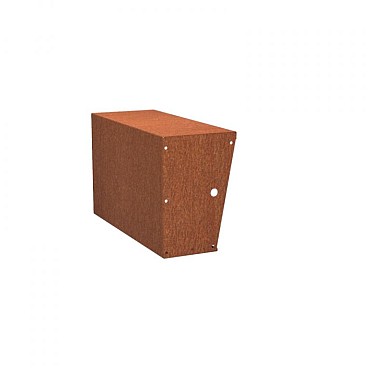 CorTen keerwand 60 cm. recht taps 100-40 cm. (3 mm.) ~