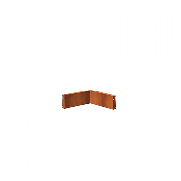 CorTen keerwand 20 cm. binnenhoek 50 cm. (2 mm.) ~