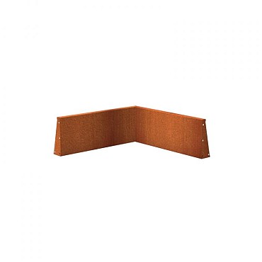 CorTen keerwand 40 cm. binnenhoek 100 cm. (3 mm.) ~