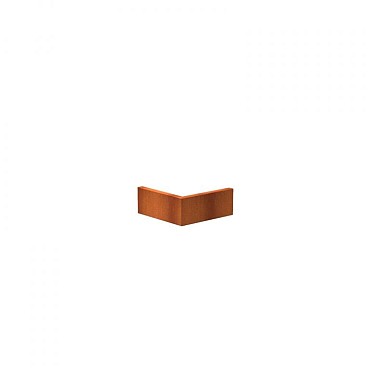CorTen keerwand 20 cm. buitenhoek 50 cm. (2 mm.) ~