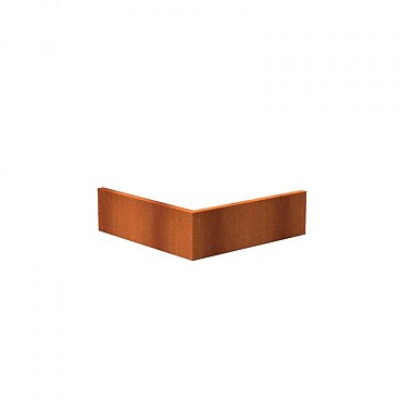 CorTen keerwand 30 cm. buitenhoek 100 cm. (2 mm.) ~