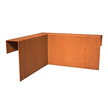 Corten overzetprofiel ongelijkzijdig 30/30x15x5,4 cm. (2 mm.) binnenhoek ~