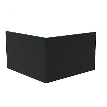 Aluminium keerwand 60 cm. buitenhoek 100 cm. (4 mm.) ~