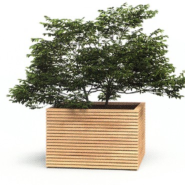 Vierkante rhombus Garapa hardhouten plantenbak