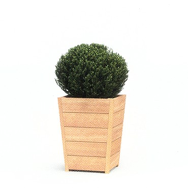 Taps toelopende Garapa hardhouten plantenbak