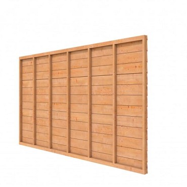 Douglas wandpakket t.b.v. enkelzijdige wand Comfort/DHZ 371x224 cm. kleurloos geïmpregneerd. ~