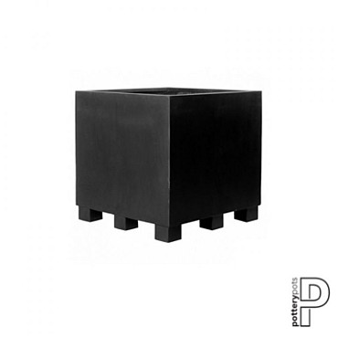 Pottery Pots plantenbak Jumbo M (feet) Black hoogte: 70 diameter: 70x70 (jumbo square 70x70x70 blac 