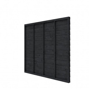 Douglas wandpakket t.b.v. enkelzijdige wand Comfort/DHZ 246,5x224 cm. zwart geïmpregneerd. ~