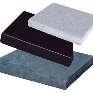 Paalmuts grijs beton 12x12 cm. Keuze: vlak of met punt ~