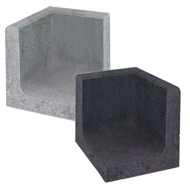 L-hoekelement D grijs ongewapend (HxBxV) 120x50x50 cm. ~