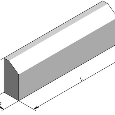 Opsluitband met schuine zijde grijs 100x30x15 cm. 7/10 ~