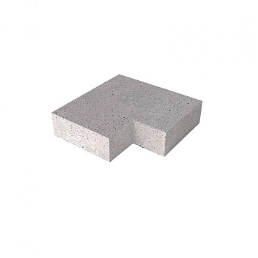 Schellevis Oudhollandse traptrede binnen hoekstuk grijs (37x15 cm.) ~