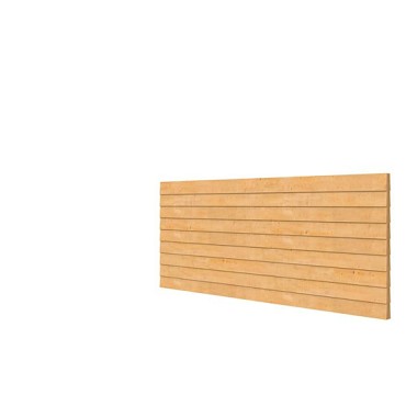 Douglas wandpakket t.b.v. dubbelzijdige wand kapschuur Comfort 371x162 cm. kleurloos geïmpregneerd. 