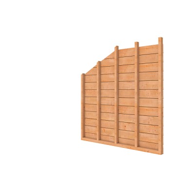 Douglas wandpakket t.b.v. enkelzijdige zijwand kapschuur Comfort, kleurloos geïmpregneerd. ~