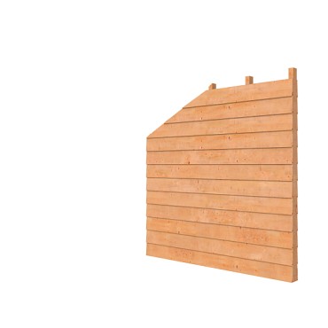 Douglas wandpakket t.b.v. dubbelzijdige zijwand kapschuur Comfort, kleurloos geïmpregneerd. ~