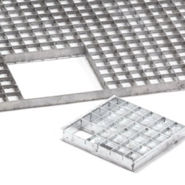 Rooster 19x19 deksel gegalvaniseerd (t.b.v. uitsparing) ~