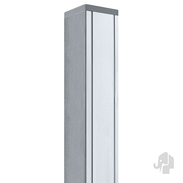 Aluminium schuttingpaal 9x9 cm blank