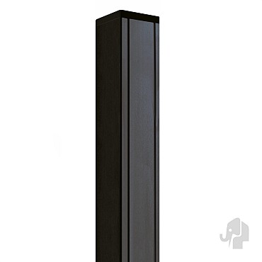 Aluminium paal met kap 68x68x2720mm met houten kern 2700mm [antra.gepoedercoat] bc ~