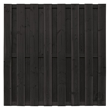 Vuren FSC tuinscherm recht 15L 15mm 45x1800x1800mm gezaagd / RVS [zwart] bc ~