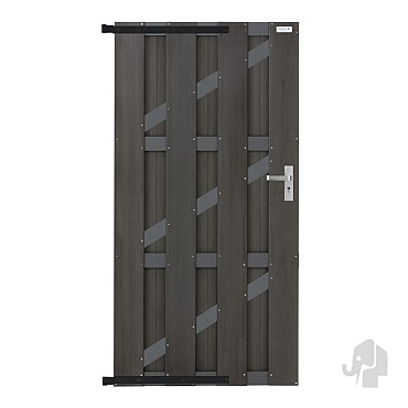 WPC-antraciet FSC tuindeur 