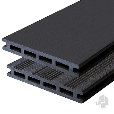 WPC-antraciet FSC decking clip 21x145x2250mm semi-ribbel/glad 4st/s ~