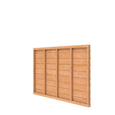 Douglas wandpakket t.b.v. enkelzijdige wand kapschuur Comfort 229x162 cm. onbehandeld. ~