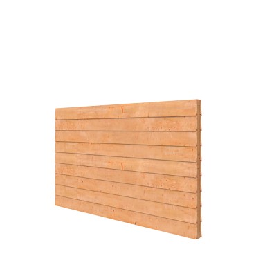 Douglas wandpakket t.b.v. dubbelzijdige wand kapschuur Comfort 278,5x162 cm. kleurloos geïmpregneerd