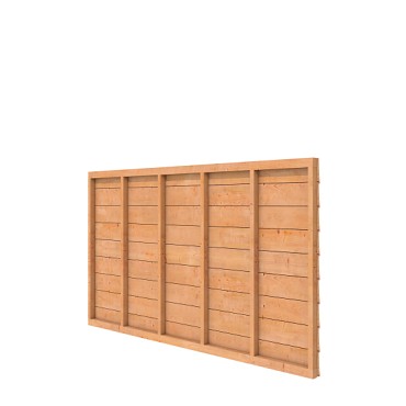 Douglas wandpakket t.b.v. enkelzijdige wand kapschuur Comfort 278,5x162 cm. kleurloos geïmpregneerd.