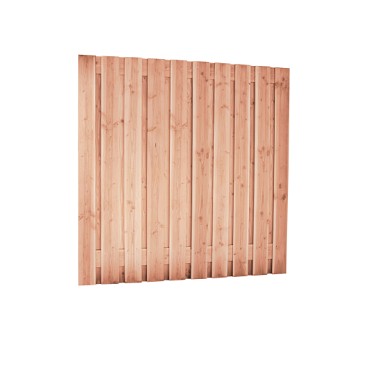 Redvision geschaafd plankenscherm 21-planks 16 mm, 180x180 cm. verticaal recht. ~