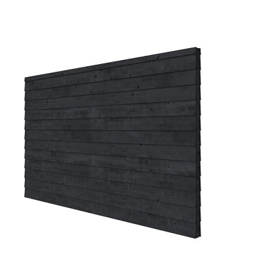Douglas wandpakket t.b.v. dubbelzijdige wand Comfort/DHZ 371x224 cm. zwart geïmpregneerd. ~