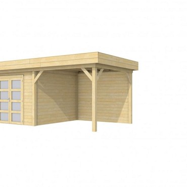 Vuren Topvision Bosuil, 300x300 en luifel 300 cm. onbehandeld. ~