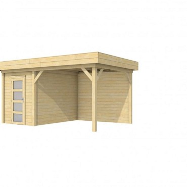 Vuren Topvision Kiekendief, 200x300 en luifel 300 cm. onbehandeld. ~