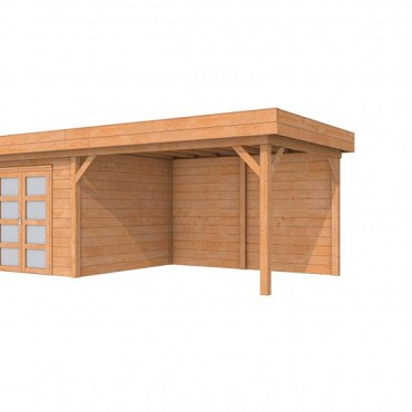 Douglas Topvision Roek, 298x298 en luifel 400 cm. kleurloos geïmpregneerd. ~