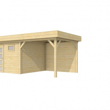 Vuren Topvision Tapuit, 300x300 en luifel 300 cm. onbehandeld. ~