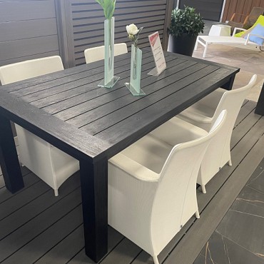 Life Outdoor - Tafel Ilana Teak 180x100 Black Aktie OP=OP